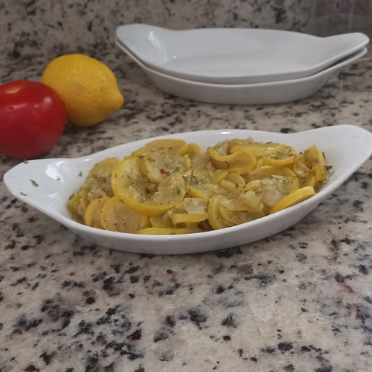White Ceramic Baking Dish Set of 2
