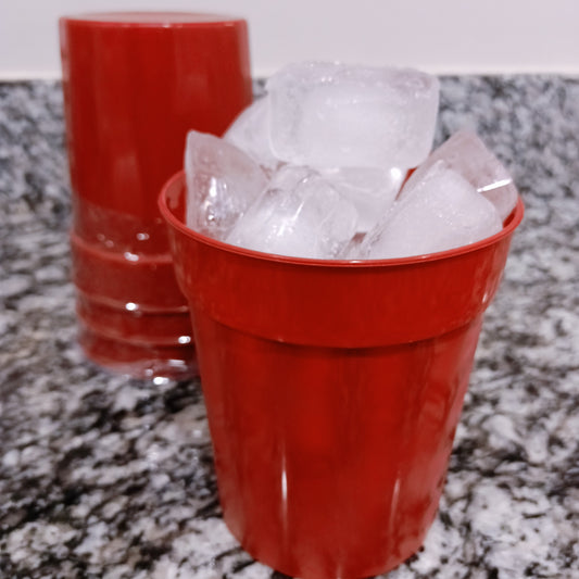 Large 22oz Reusable Plastic Tumbler Ice Holder Cups 4ct