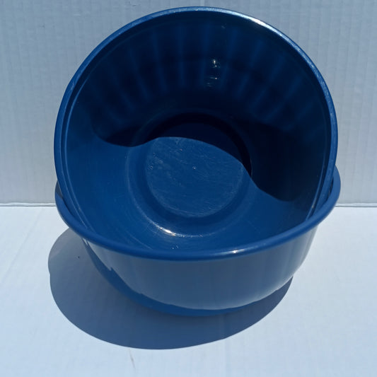 Set of 4 Plastic Microwave Safe Food Storage Bowls w/ Lids 30oz Blue